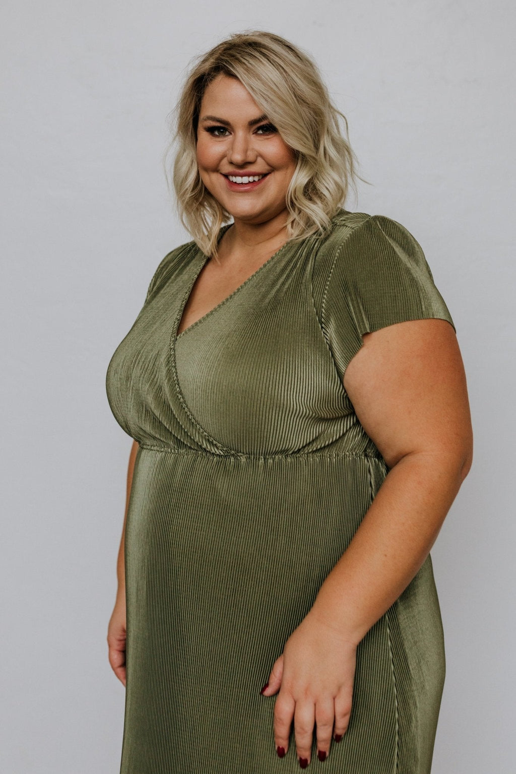 Athena Pleated Maxi Dress | Sage