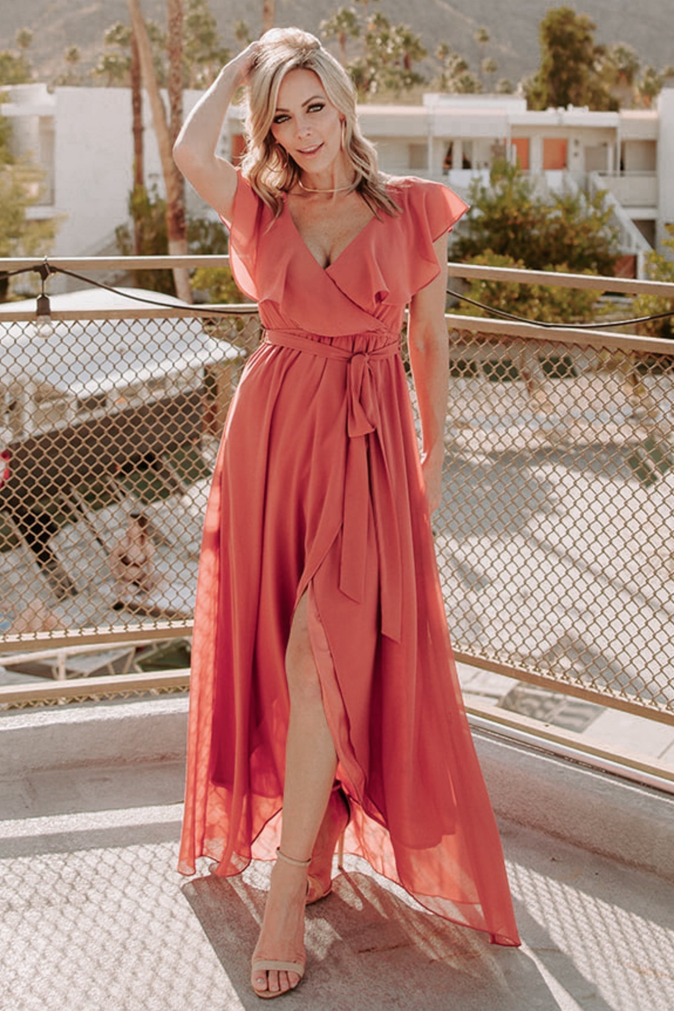Katya Ruffle Maxi Dress | Rosewood